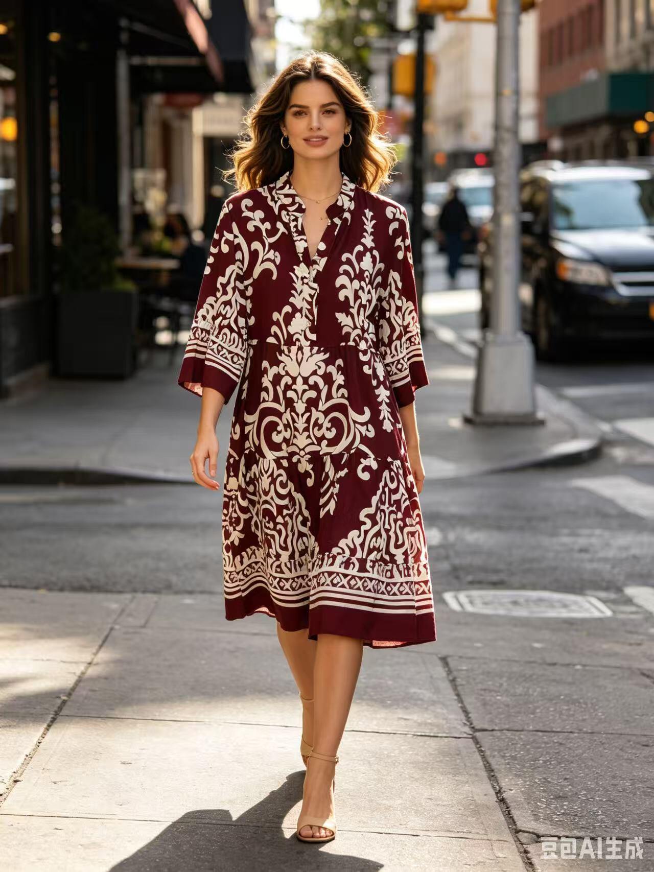 Mayorista OZ - VESTIDO ESTAMPADO