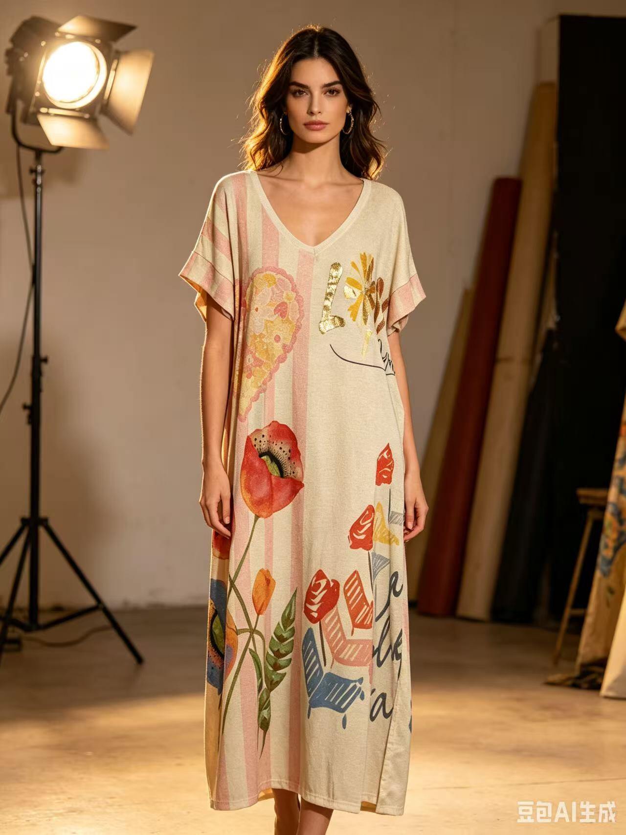 Mayorista OZ - VESTIDO ESTAMPADO