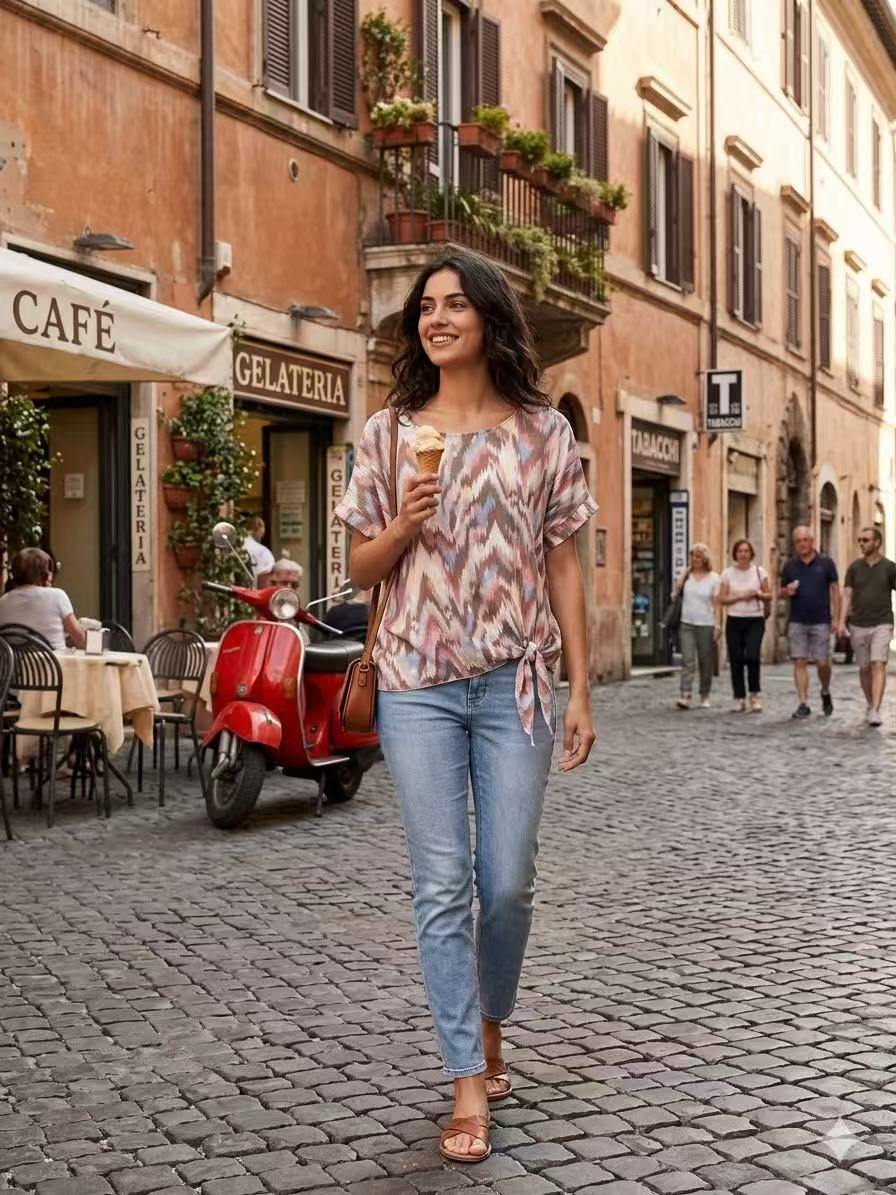 Wholesaler OZ - Printed viscose top