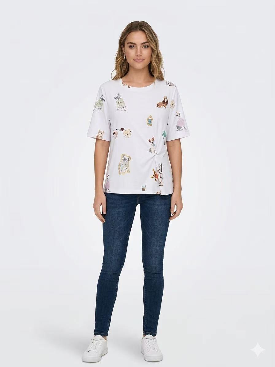 Wholesaler OZ - GOLD-PLATED PRINTED T-SHIRT