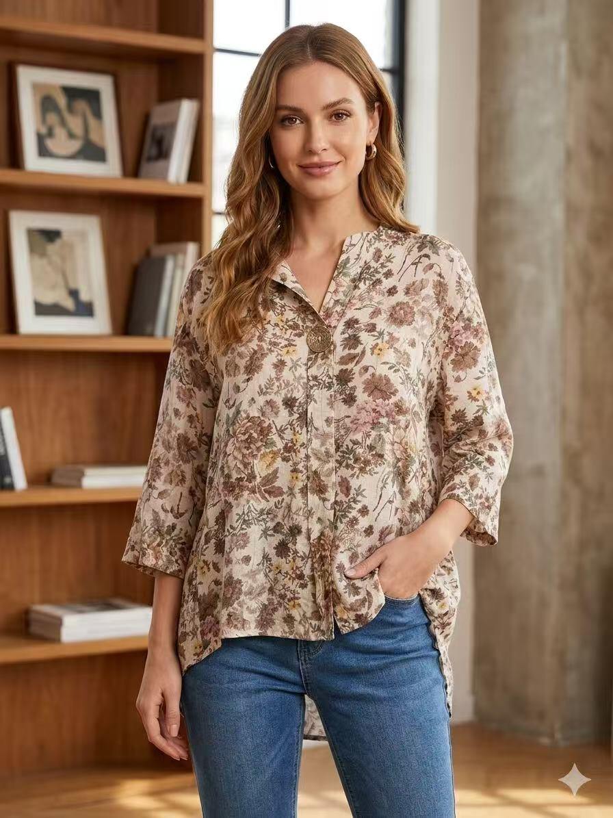 Grossista OZ - Maglia stampata con fiori