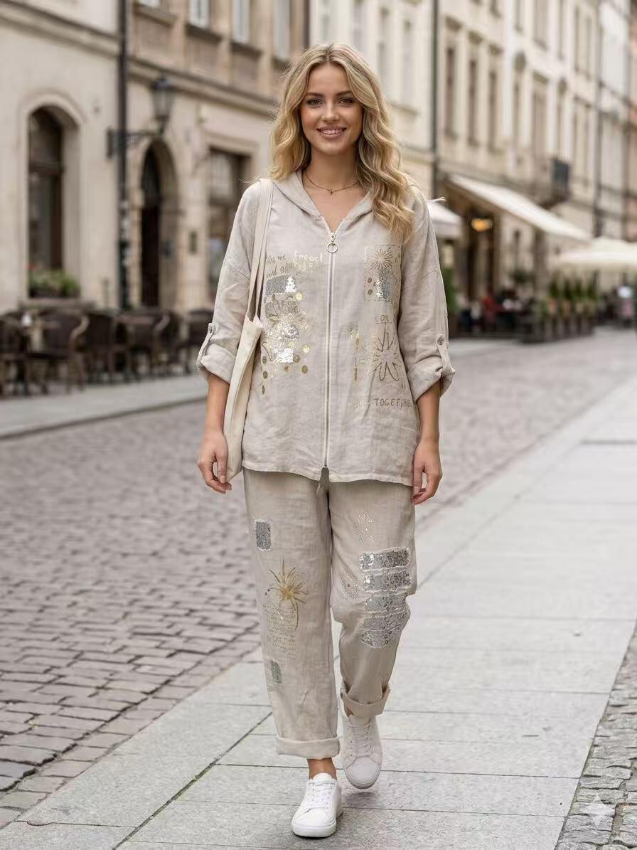 Mayorista OZ - CHAQUETA ESTAMPADA DE LINO