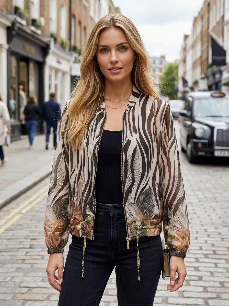 Mayorista OZ - CHAQUETA ESTAMPADA EN TENCEL
