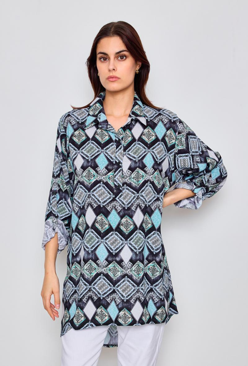 Mayorista PANEIGE PARIS - Túnica estampada con motivos circulares.