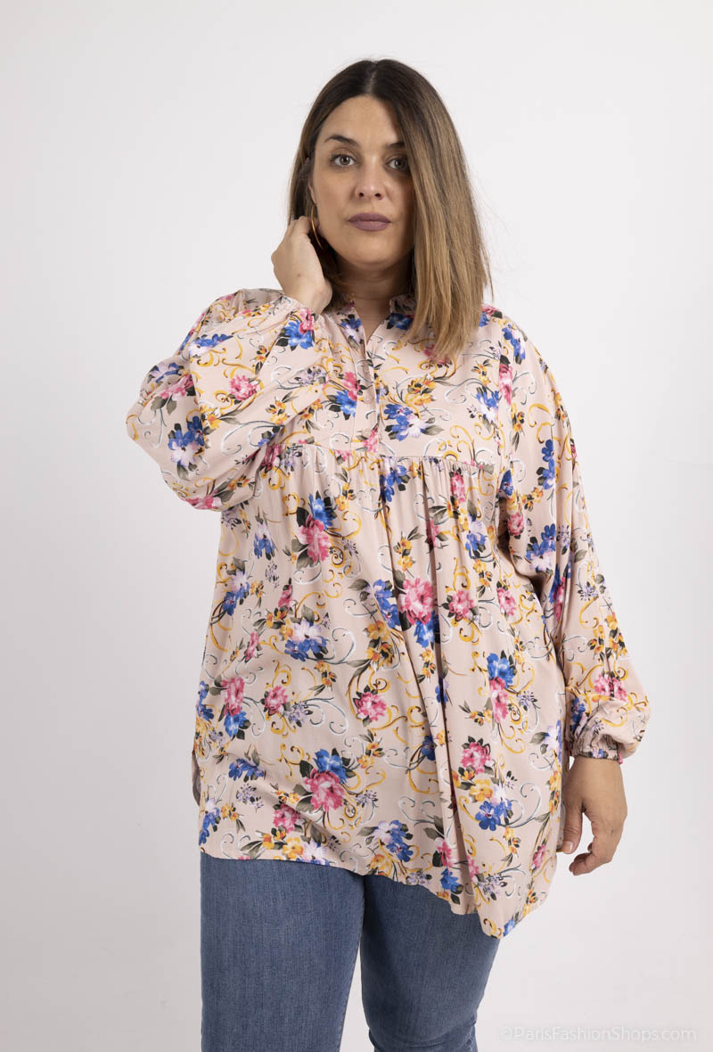 Grossiste PANEIGE PARIS - Chemise imprimée - Grande Taille