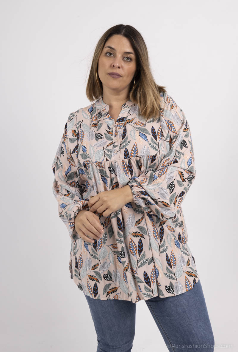 Grossiste PANEIGE PARIS - Chemise imprimée - Grande Taille