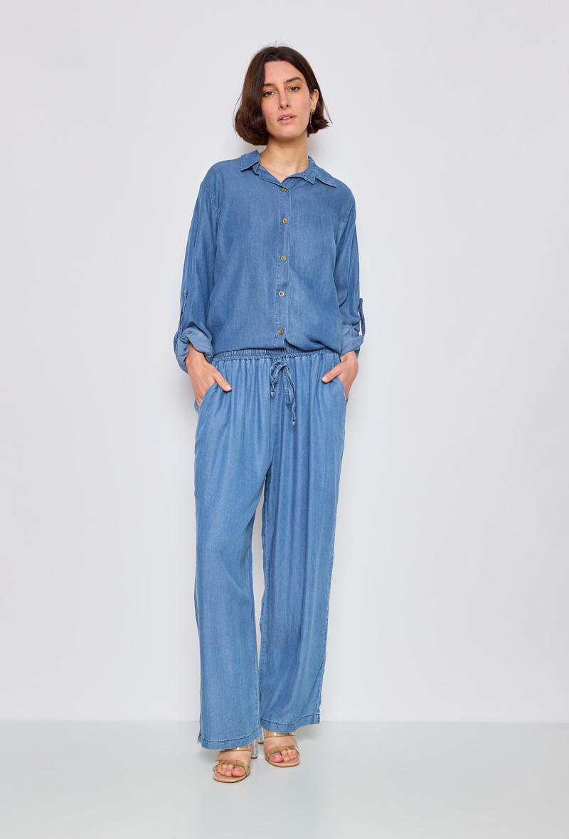 Wholesaler PANEIGE PARIS - Wide denim pants - Plus Size