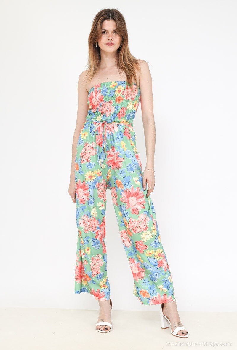 Grossiste Paris et Moi - Combinaison pantalon satinée fluide sans manche