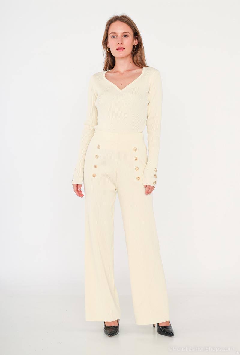 Grossiste Paris et Moi - Ensemble pantalon avec top à manches longues.