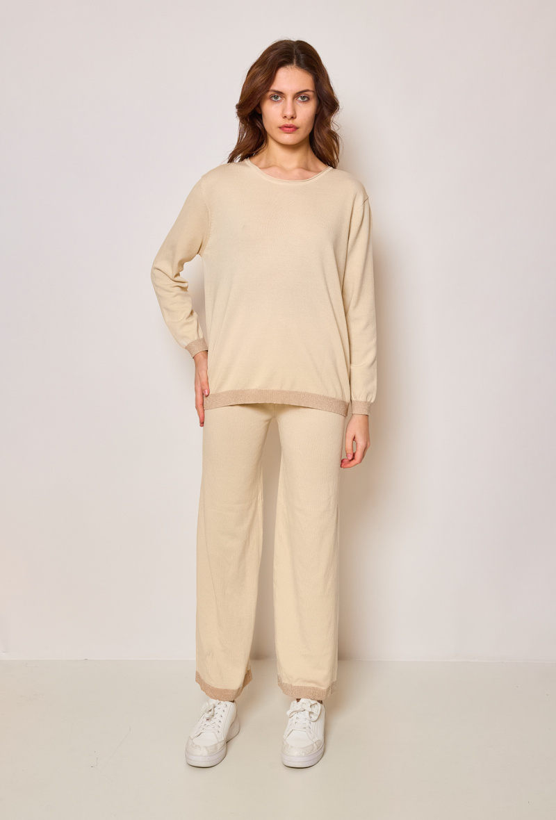 Grossiste Paris et Moi - Ensemble pantalon à liseret en lurex