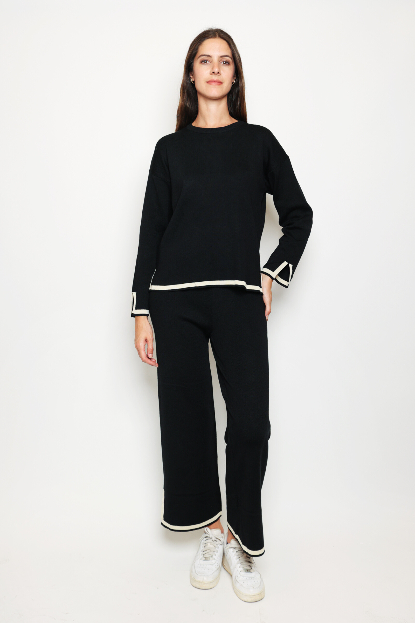 Grossiste Paris et Moi - Ensemble pantalon surpiqué à fentes