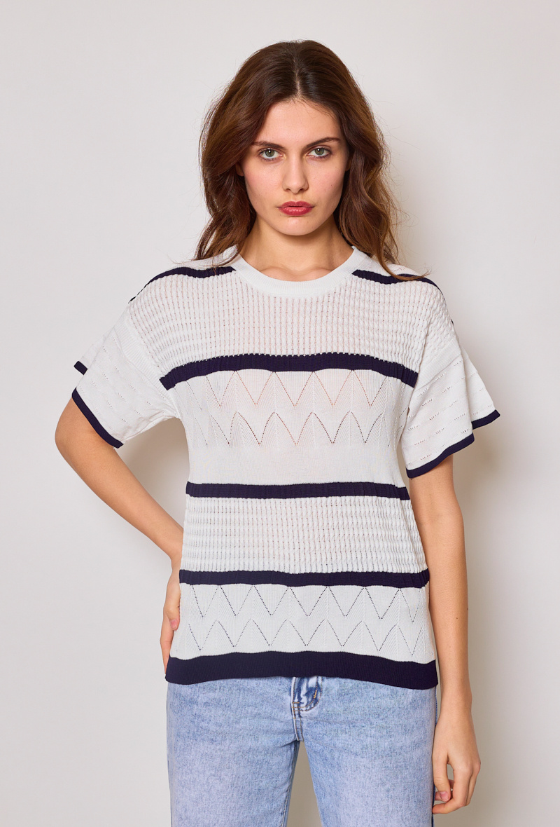 Grossiste Paris et Moi - Top à manches courtes à motifs