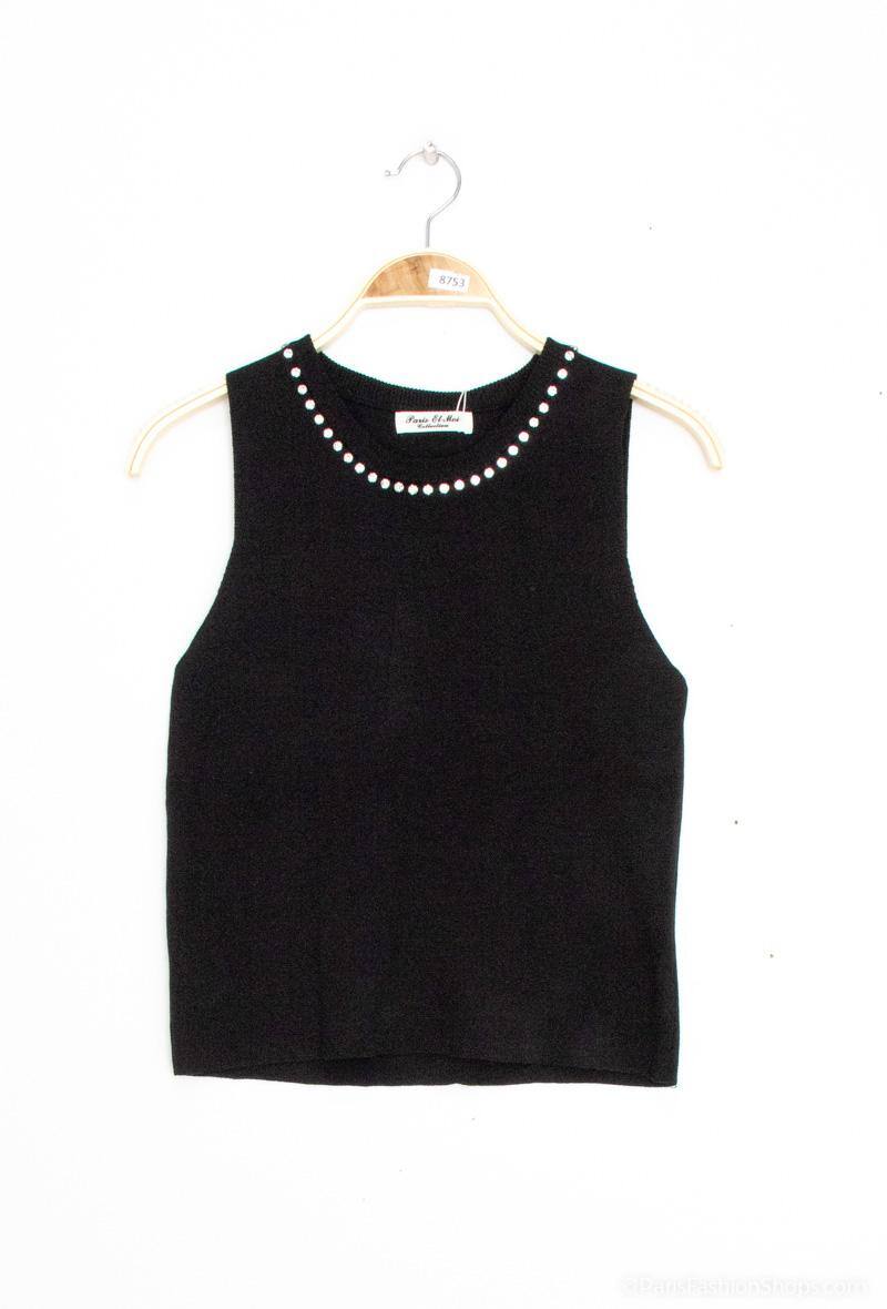 Wholesaler Paris et Moi - Diamond sequin sleeveless top