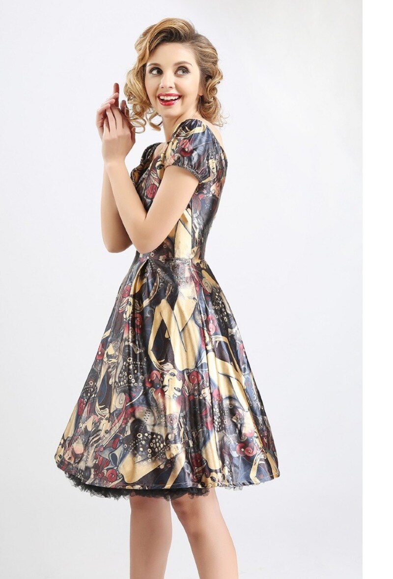 ROBE PIN UP 50 S ROCKABILLY Pentagramme Paris Fashion Shops