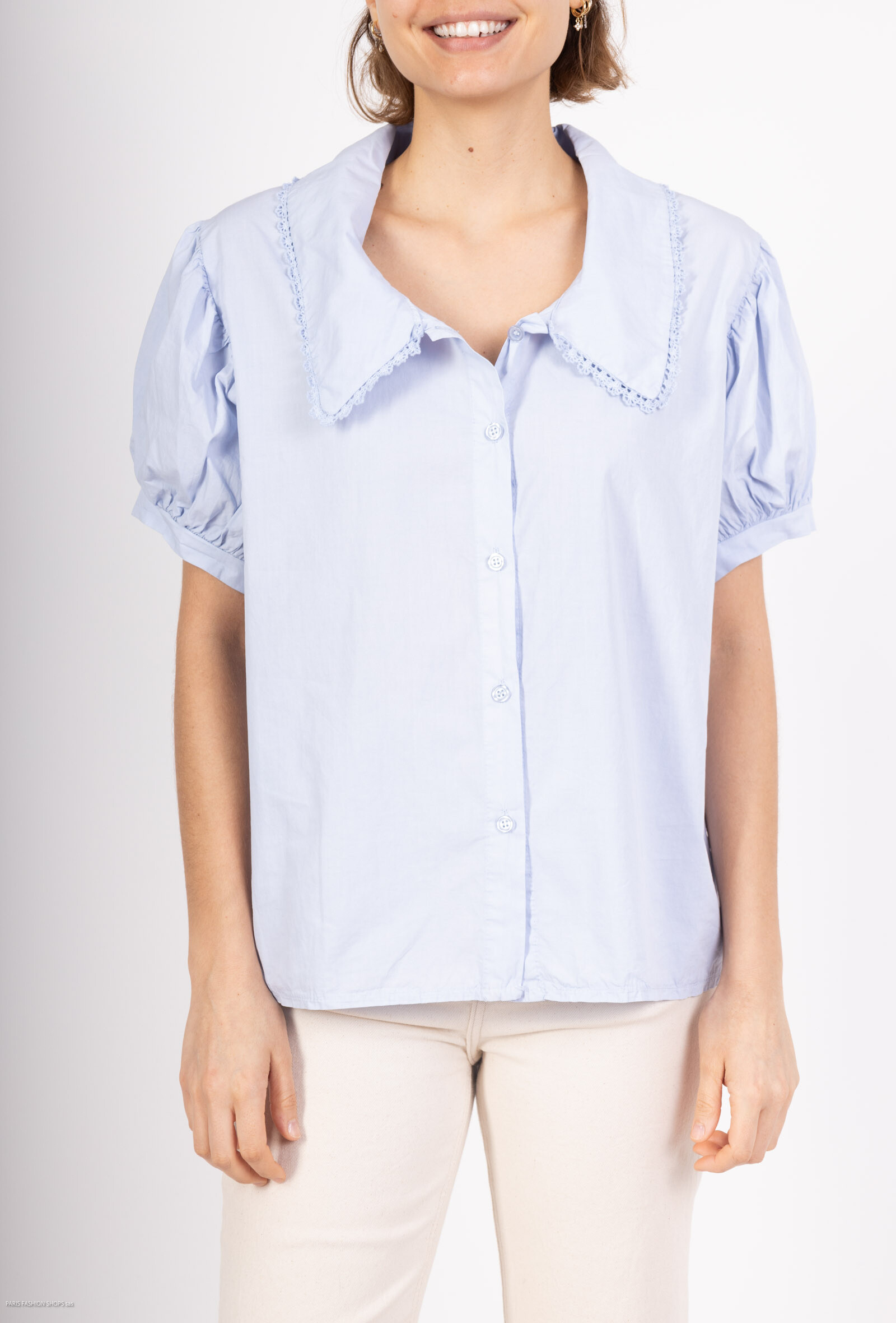 Wholesaler Pépouz' Paris - Shirt short sleeves collar blouse