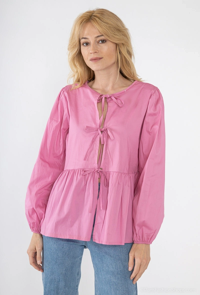 Wholesaler Pépouz' Paris - Fluid blouse closing in knots