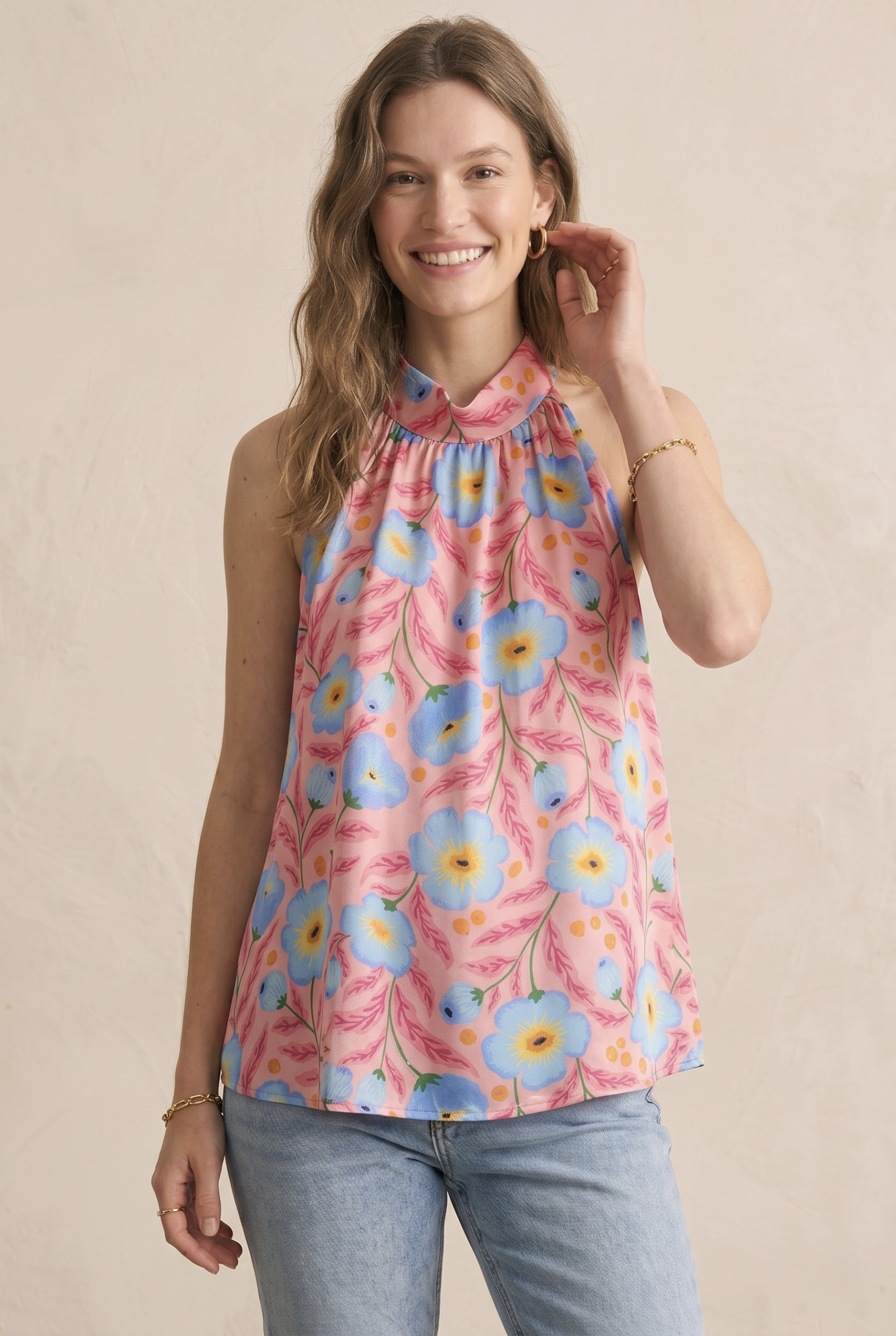 Mayorista Pépouz' Paris - Blusa con cuello halter y estampado floral