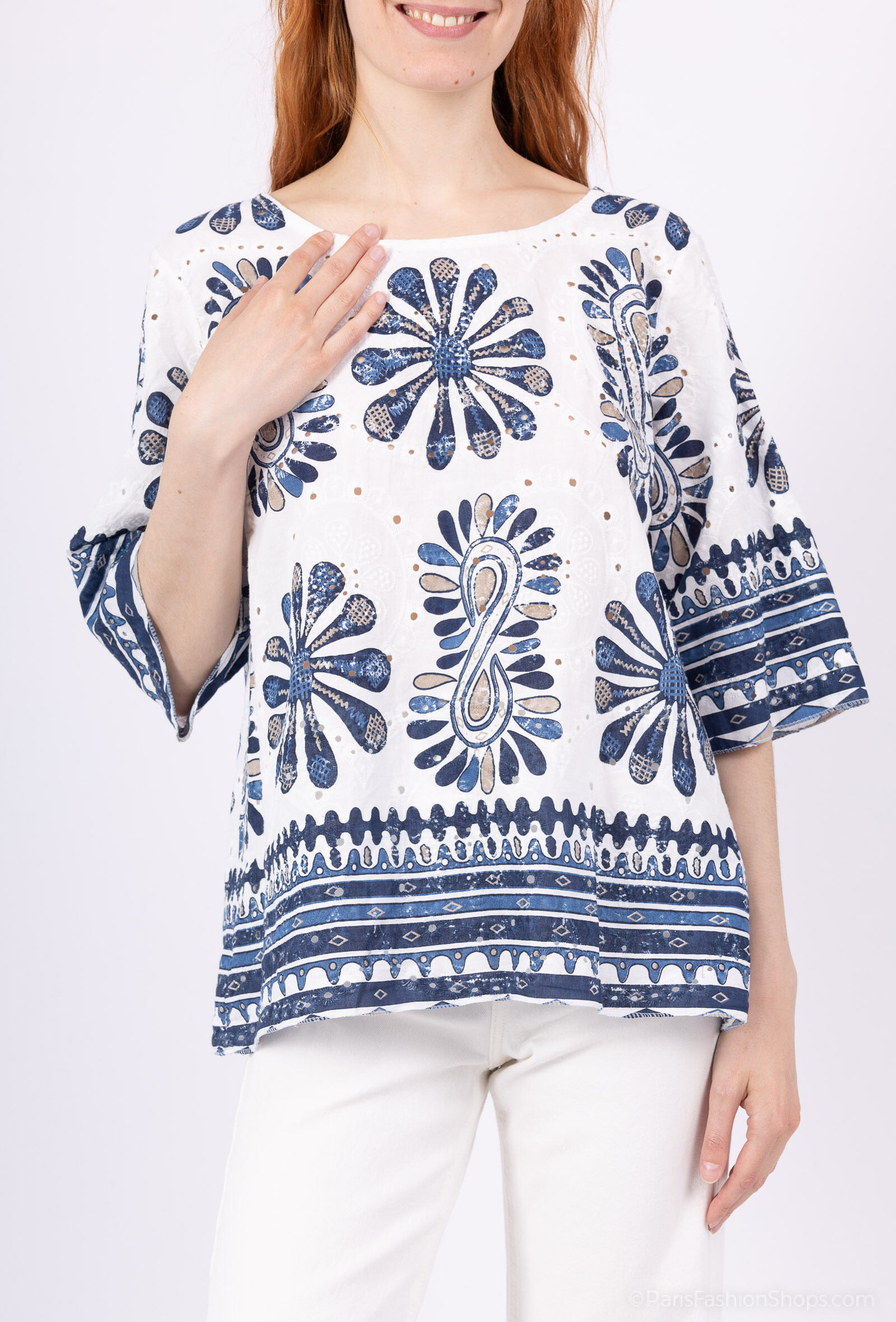 Wholesaler Pépouz' Paris - 100% cotton printed blouse printed