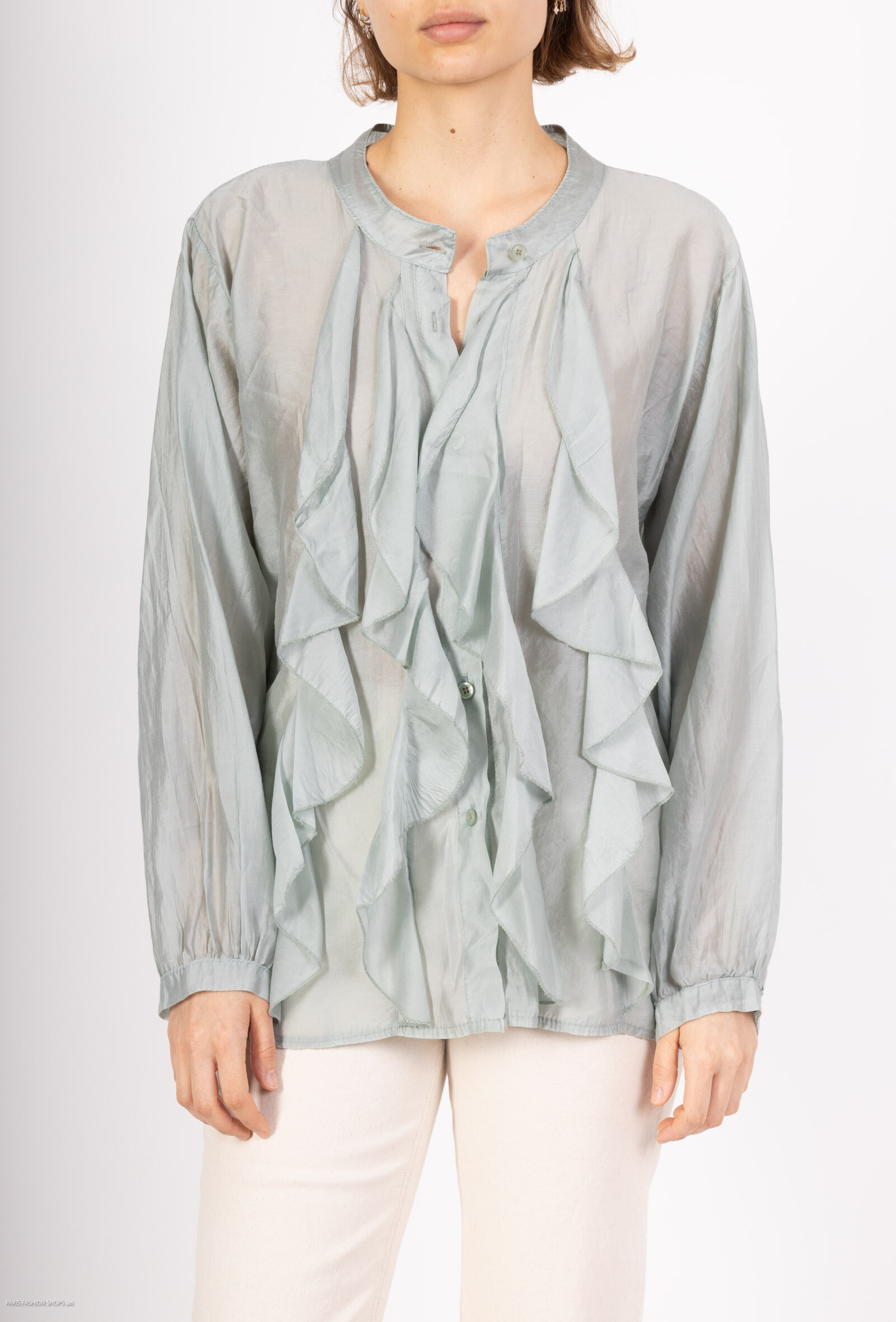 Wholesaler Pépouz' Paris - Round neck blouse with flywheels