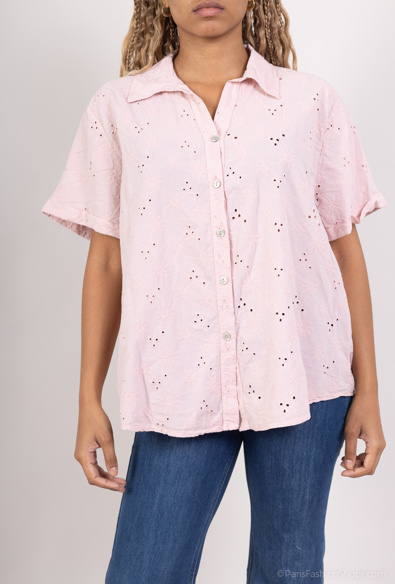 Grossista Pépouz' Paris - Camicia da ricamo in cotone 100% in cotone