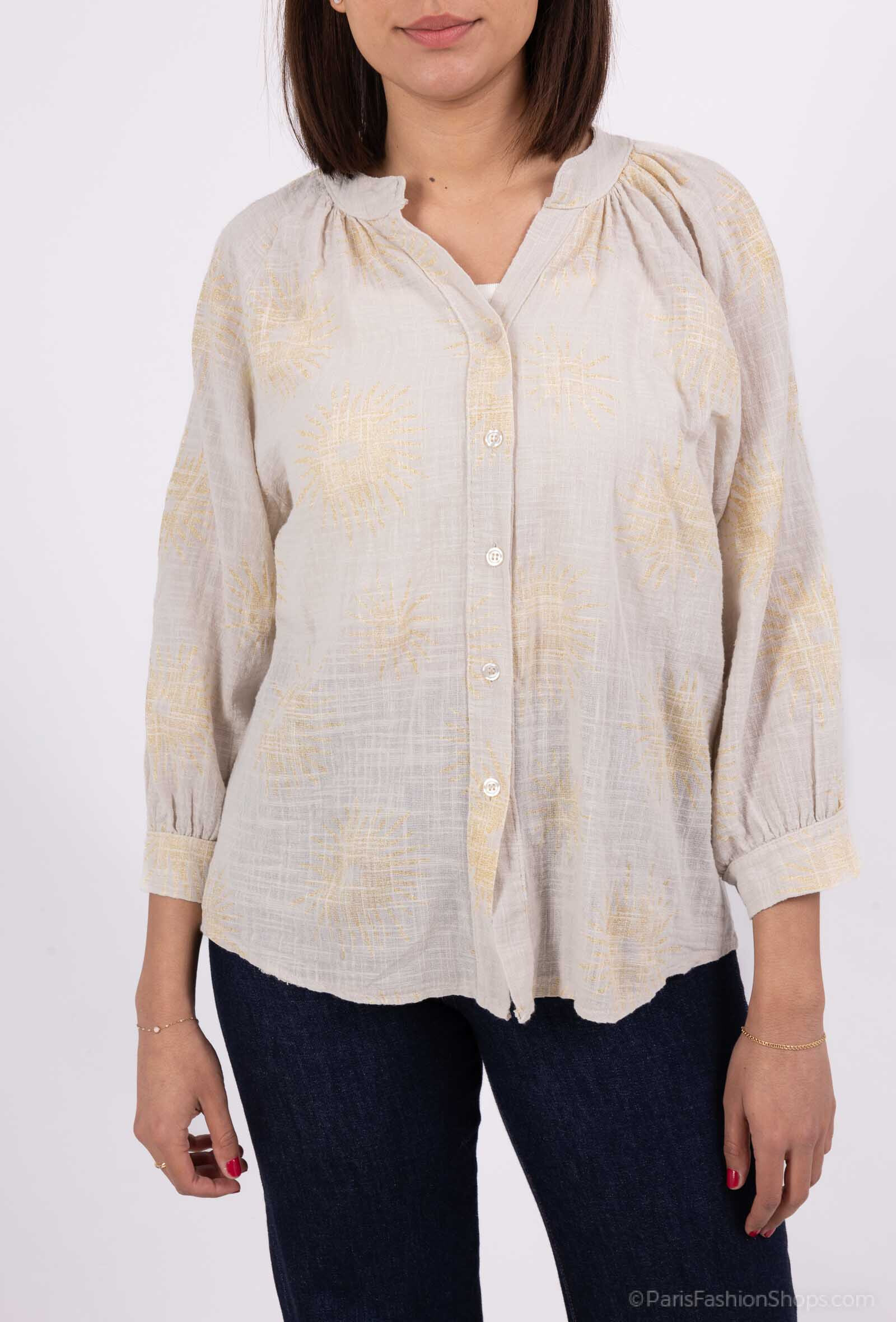 Grossiste Pépouz' Paris - Blouse 100% coton imprimé étoile