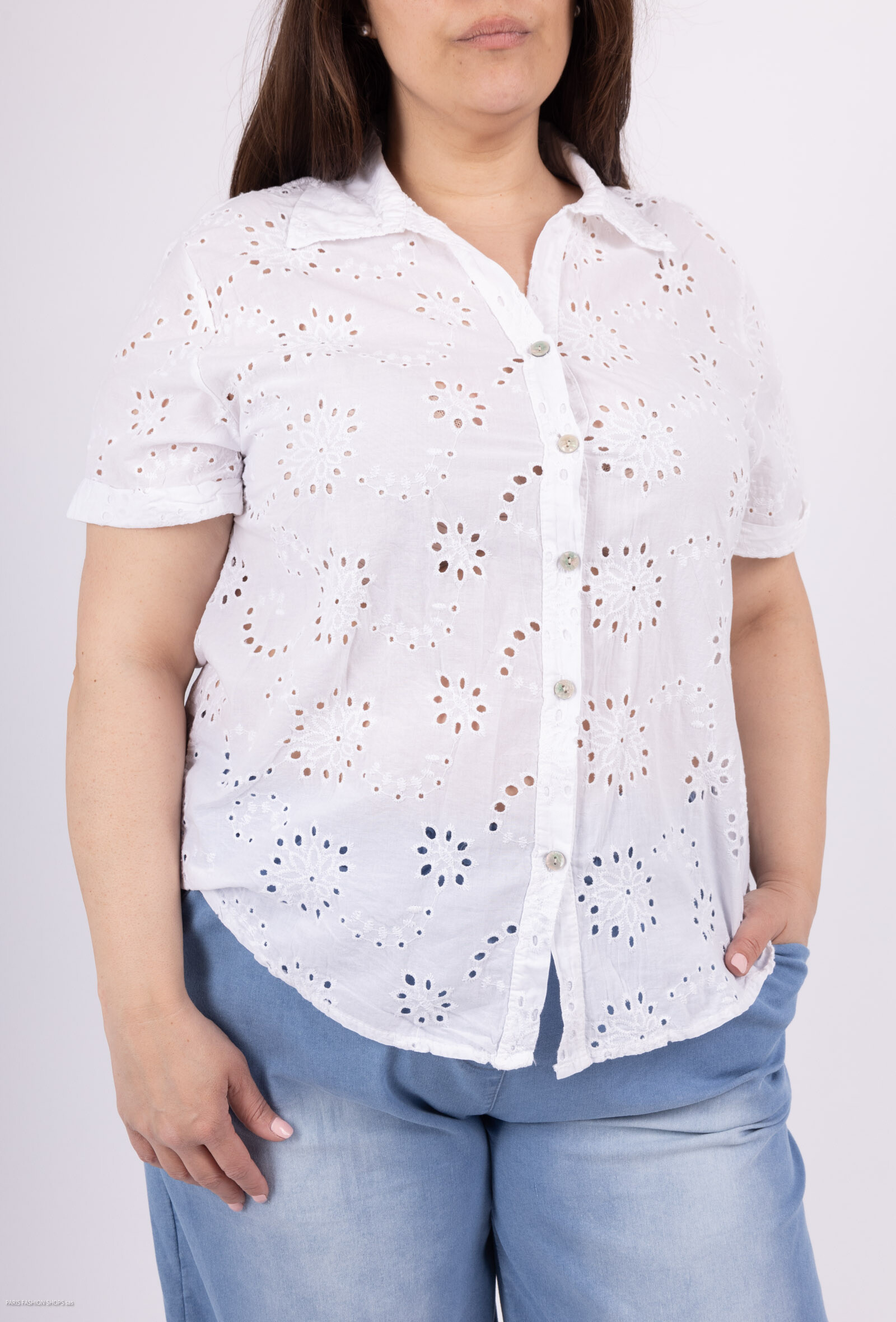 Grossista Pépouz' Paris - Camicia da ricamo a maniche corte