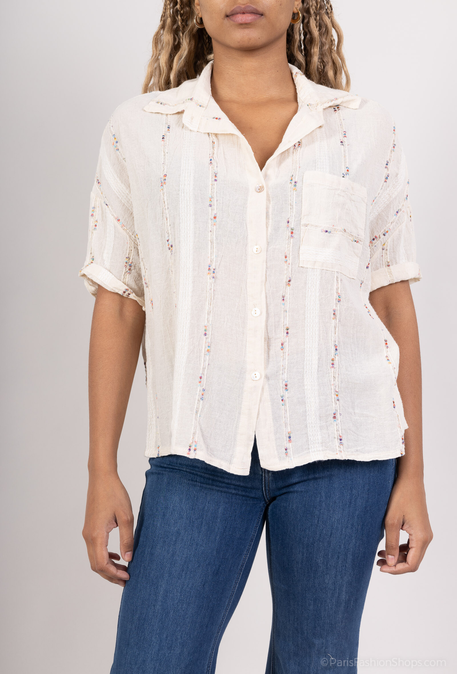 Wholesaler Pépouz' Paris - Light cotton and linen shirt