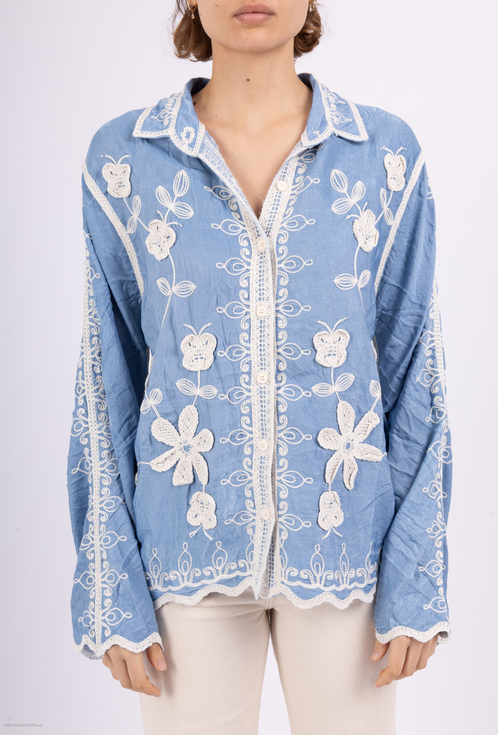Wholesaler Pépouz' Paris - 100% cotton embroidered shirt