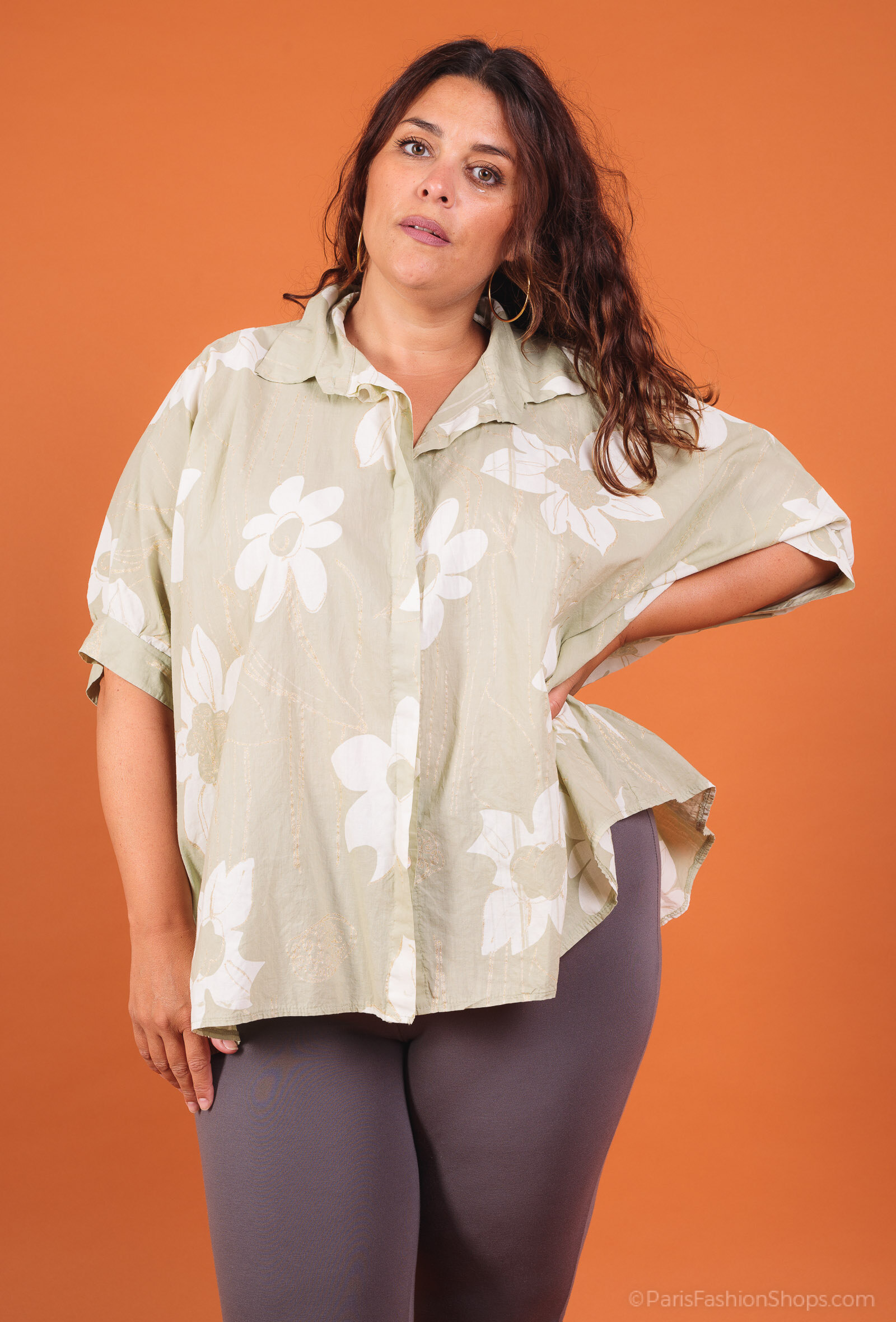 Wholesaler Pépouz' Paris - Loose floral print shirt 100% Cotton