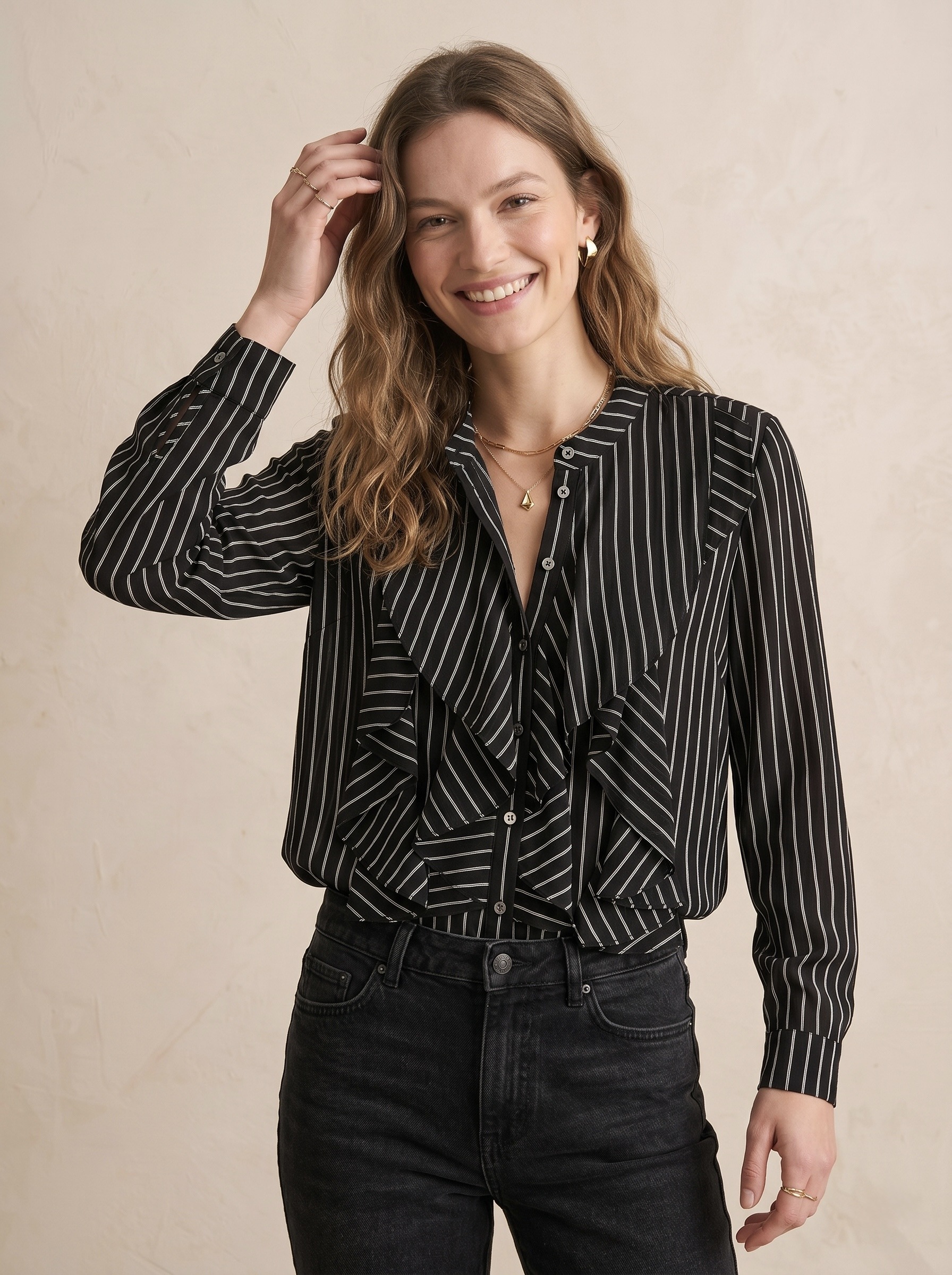 Mayorista Pépouz' Paris - Camisa de rayas con volantes