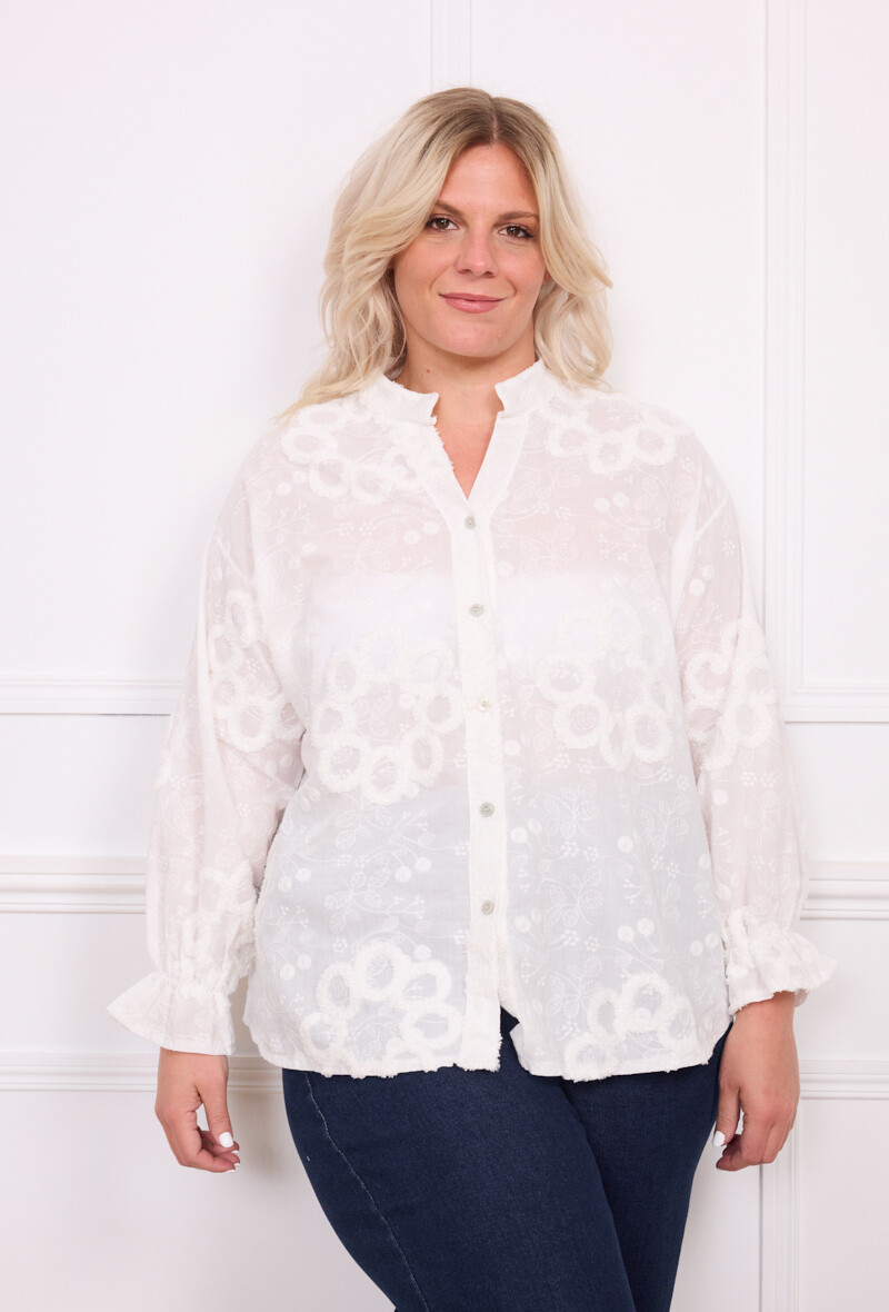 Mayorista Pépouz' Paris - Camisa de bordado de flores