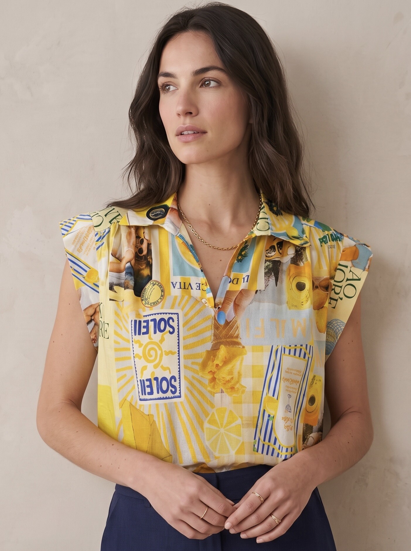Grossiste Pépouz' Paris - Chemise coton imprimé estival col chemise manches courtes