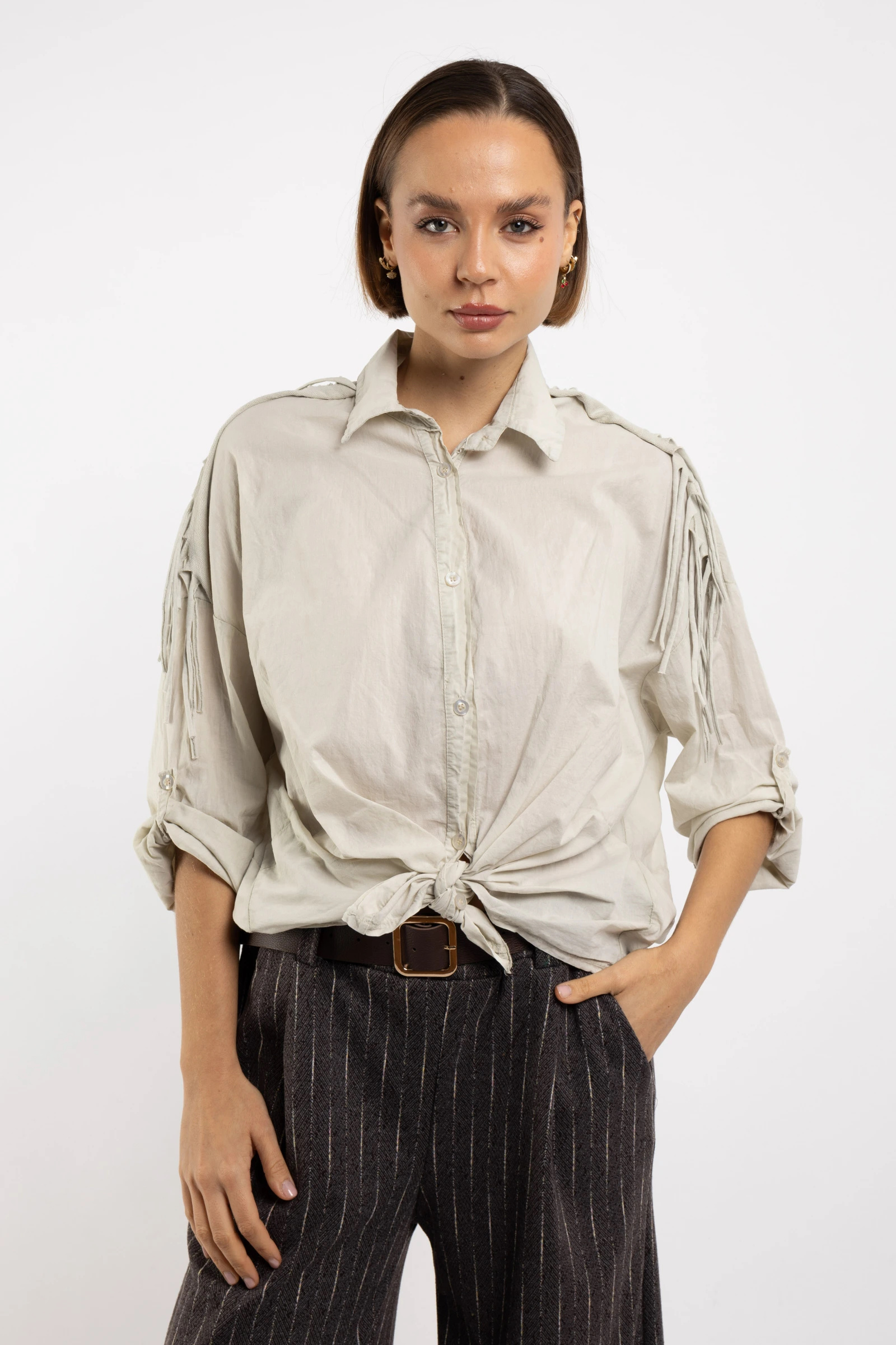 Mayorista Pépouz' Paris - Camisa con flecos anudada