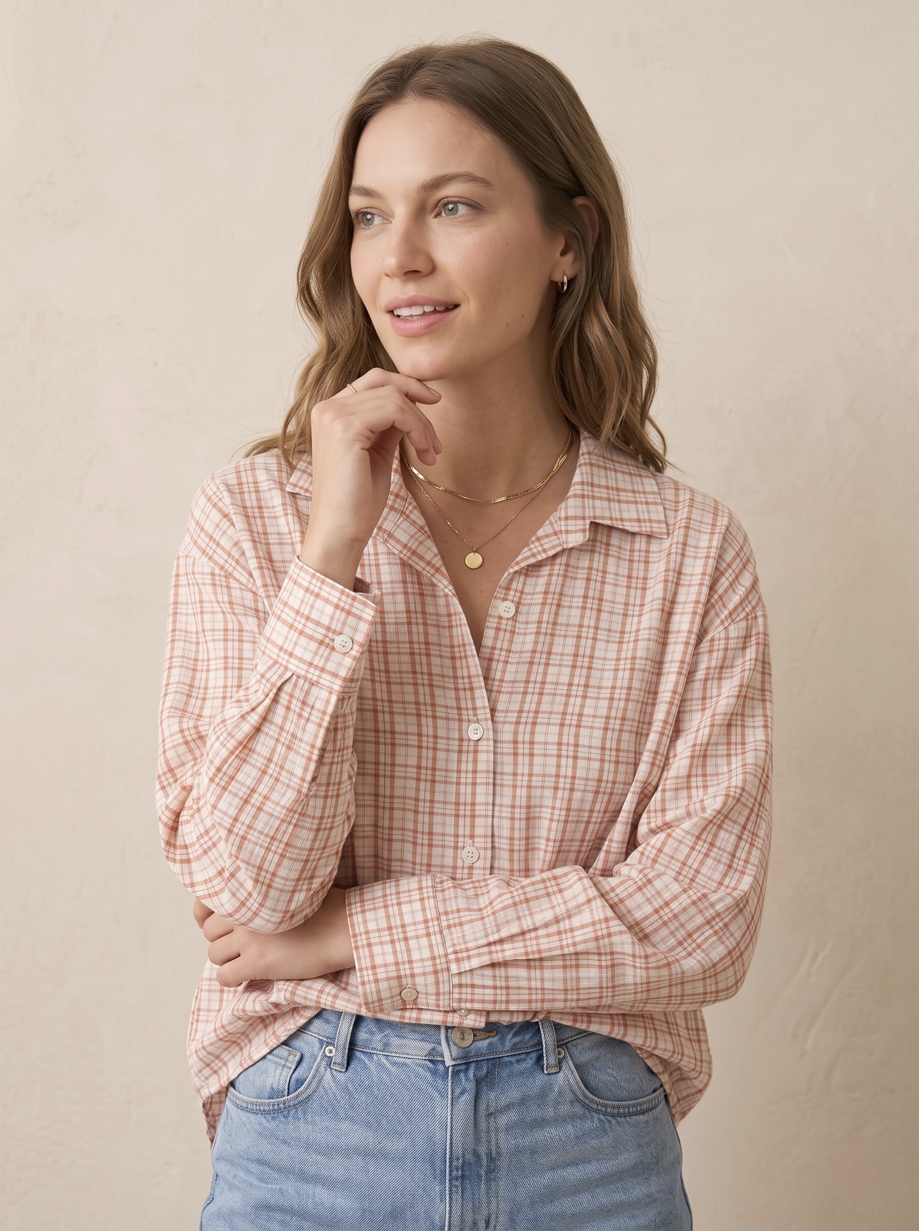 Grossiste Pépouz' Paris - Chemise fluide à carreaux col chemise manches longues