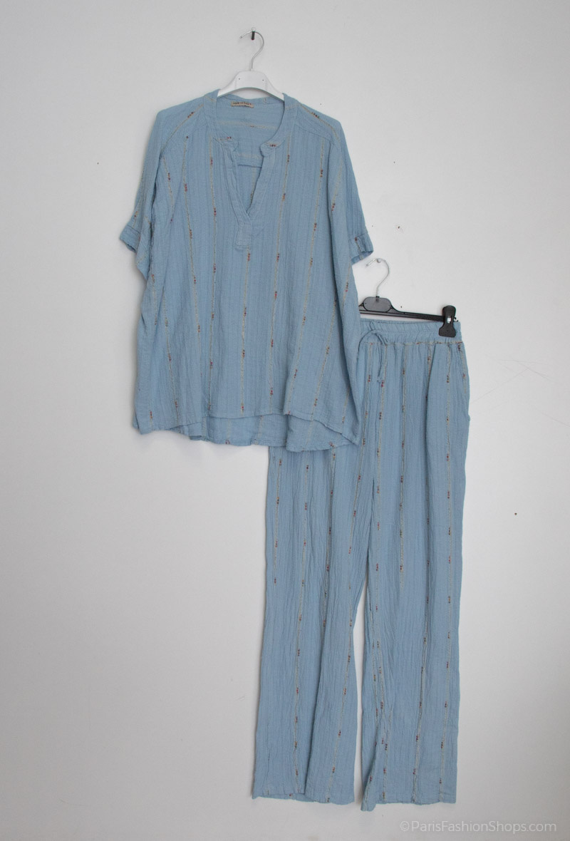 Wholesaler Pépouz' Paris - Cotton top and pants set