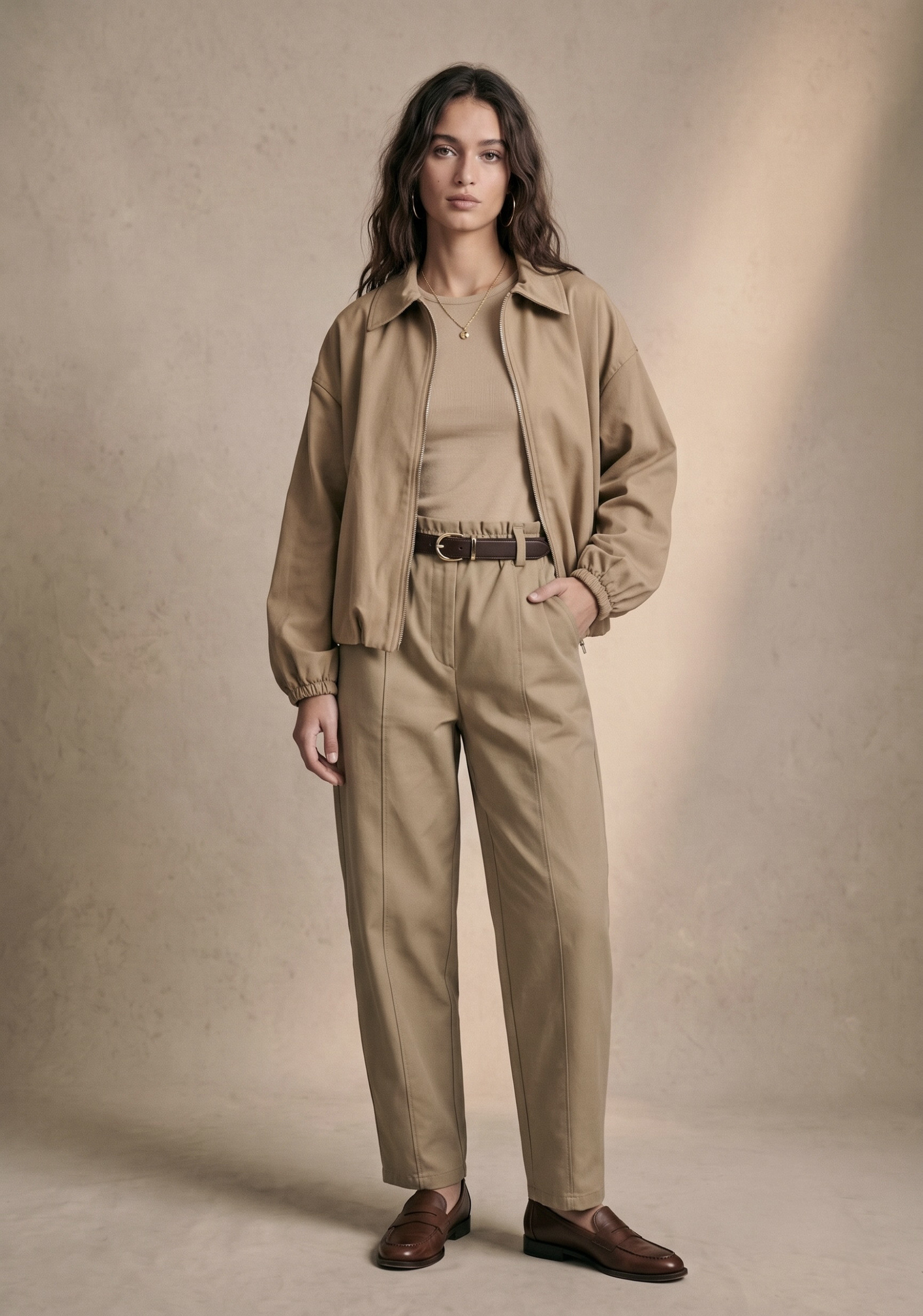 Großhändler Pépouz' Paris - Damen-Set aus Baumwolle mit Reißverschlussjacke und schmal geschnittener Hose