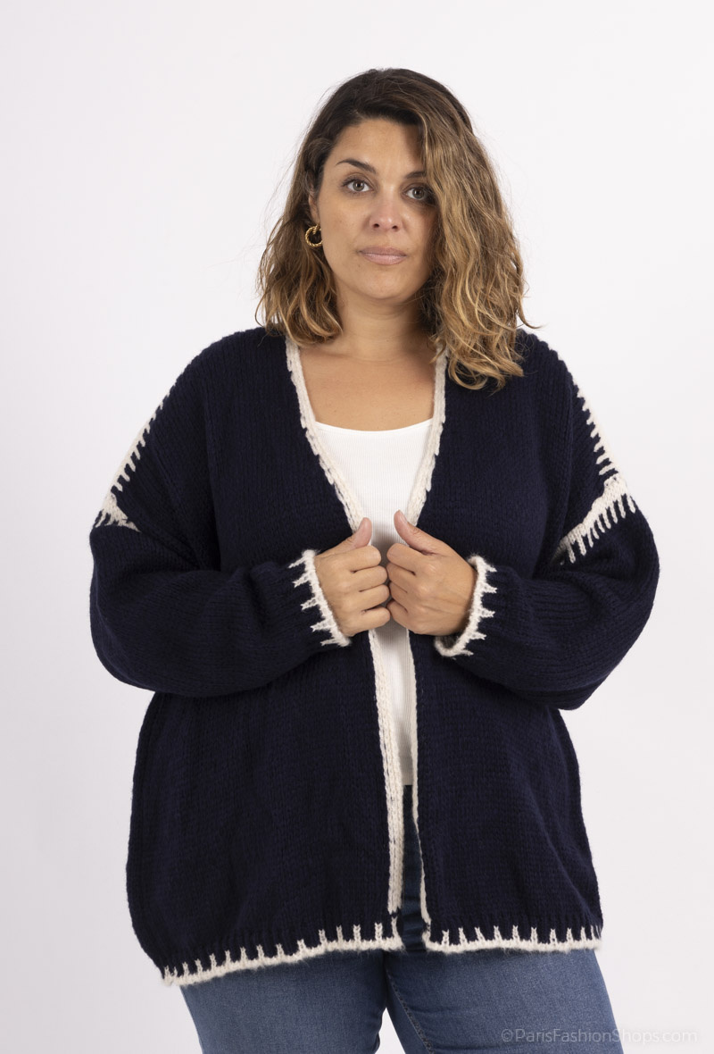 Wholesaler Pépouz' Paris - Plus size mohair couture cardigan