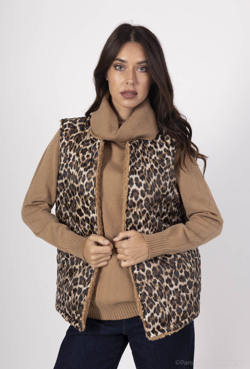 Wholesaler Pépouz' Paris - Reversible leopard vest