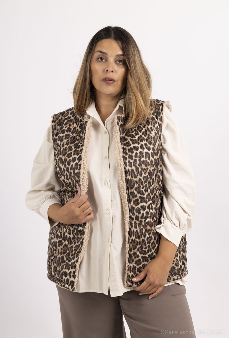 Wholesaler Pépouz' Paris - Plus size reversible leopard jacket