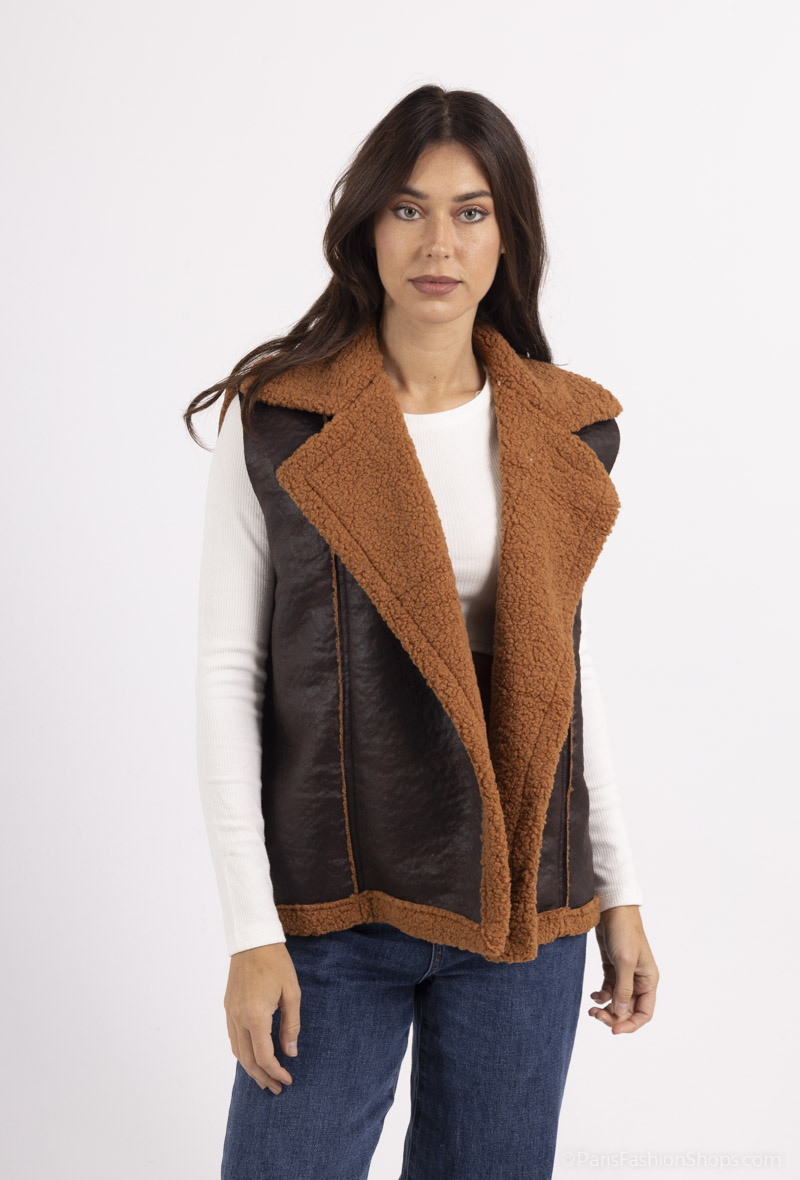 Wholesaler Pépouz' Paris - Sleeveless teddy jacket