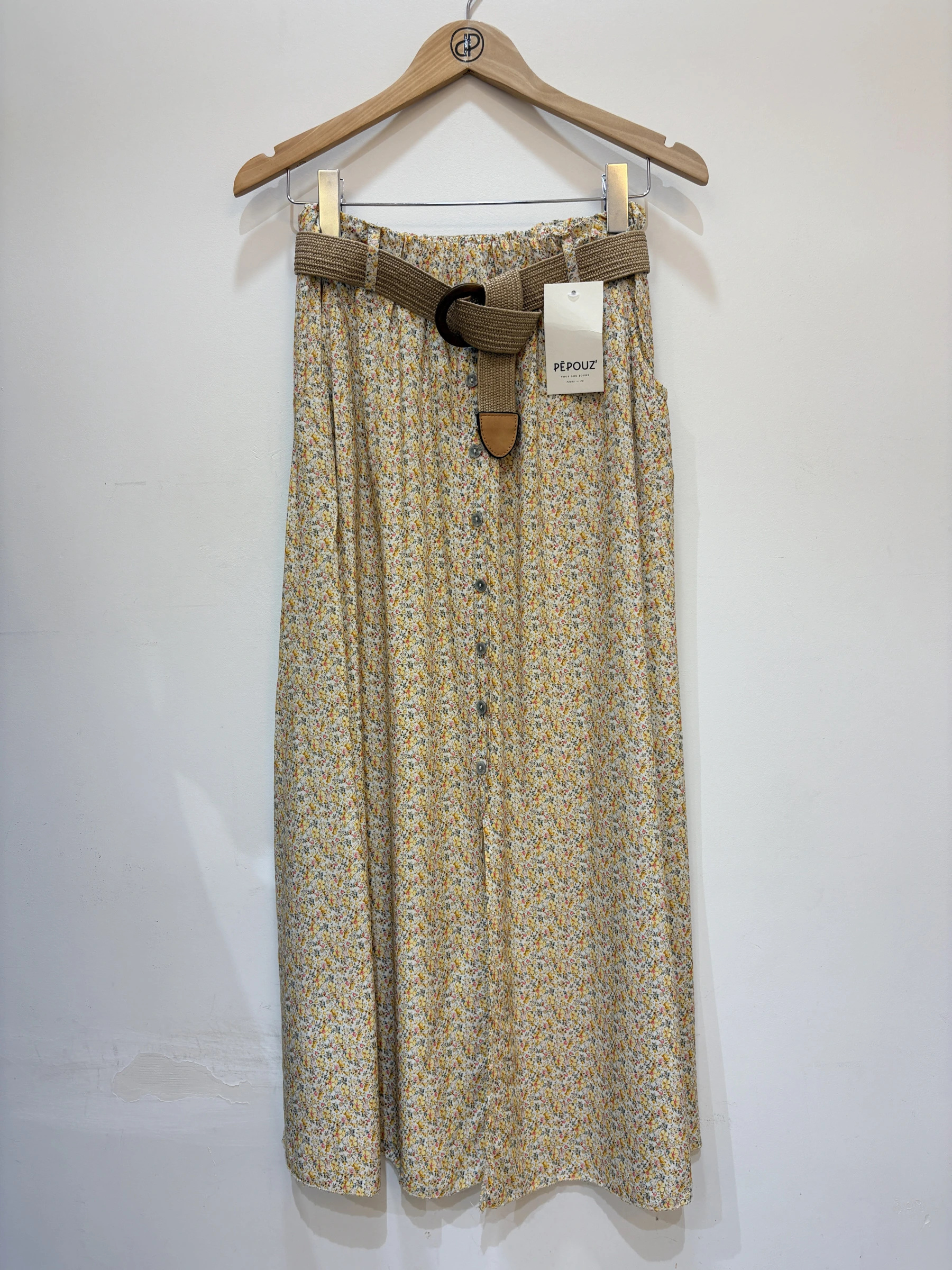 Mayorista Pépouz' Paris - Falda de talle alto con botones estilo liberty