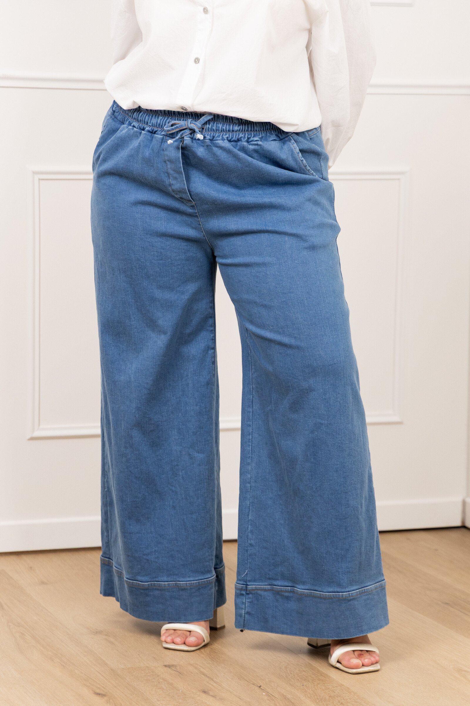 Grossiste Pépouz' Paris - GRANDE TAILLE Pantalon jean large taille élastique