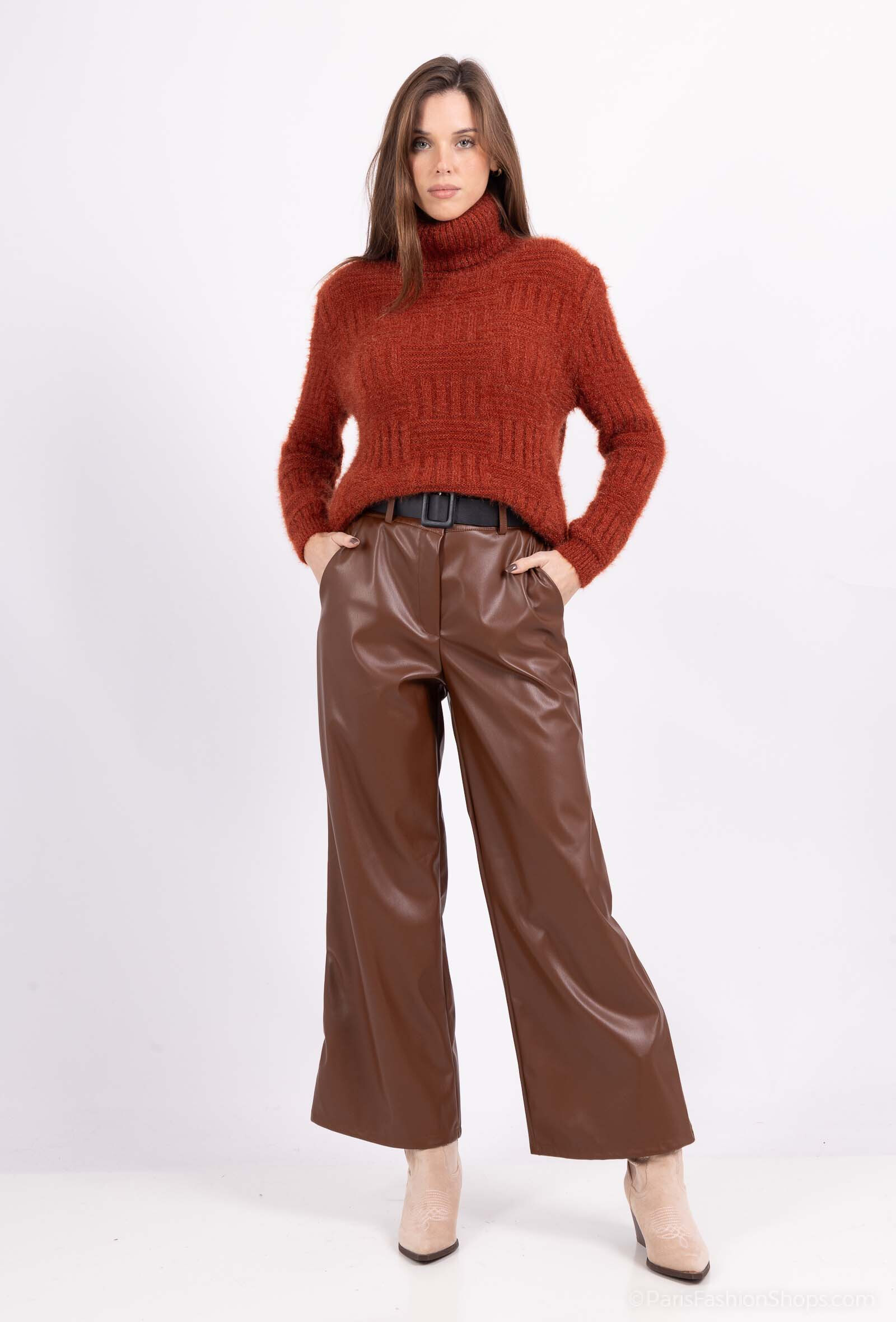 Mayorista Pépouz' Paris - Pantalón ancho efecto piel