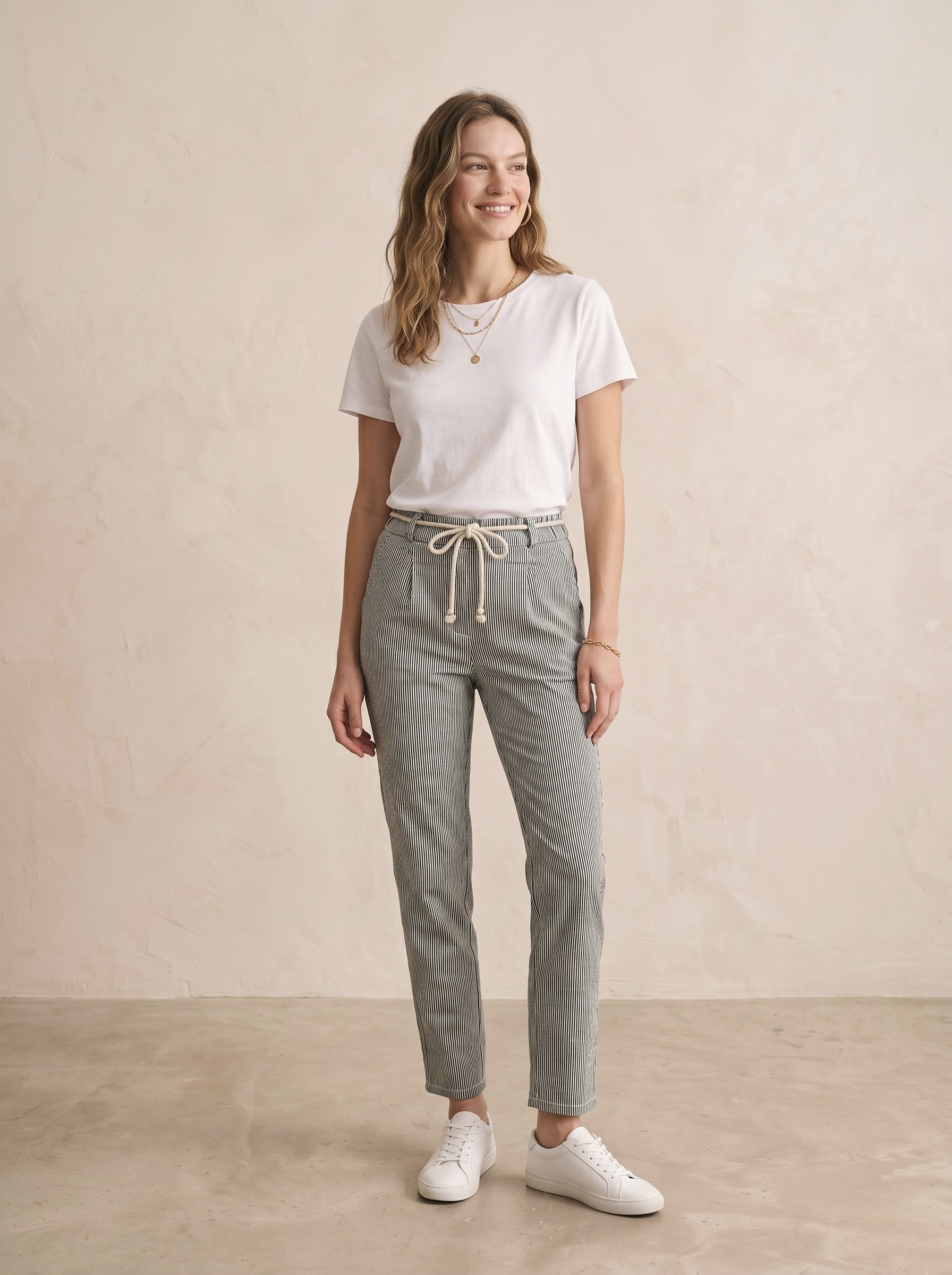 Mayorista Pépouz' Paris - Pantalón de jersey de algodón con estampado de rayas
