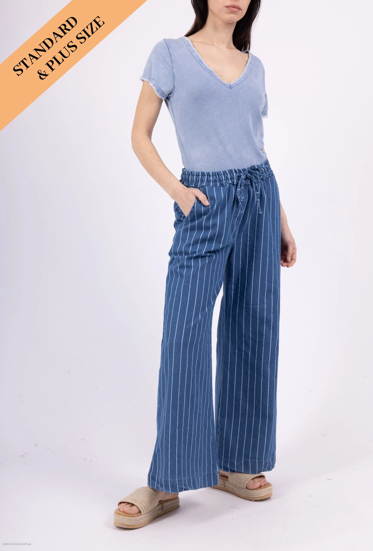Wholesaler Pépouz' Paris - Large striped denim pants