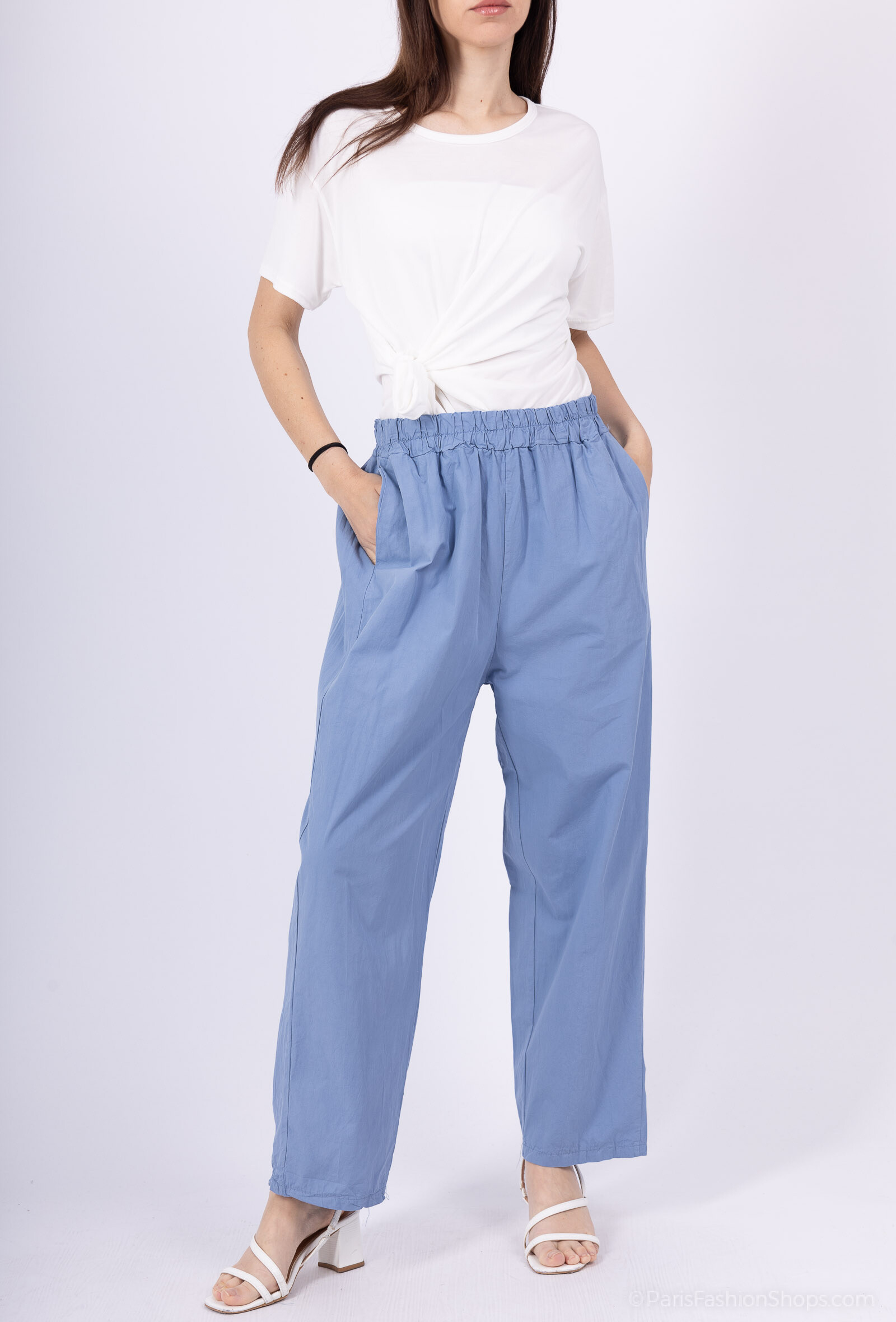 Grossiste Pépouz' Paris - Pantalon élastique popeline de coton