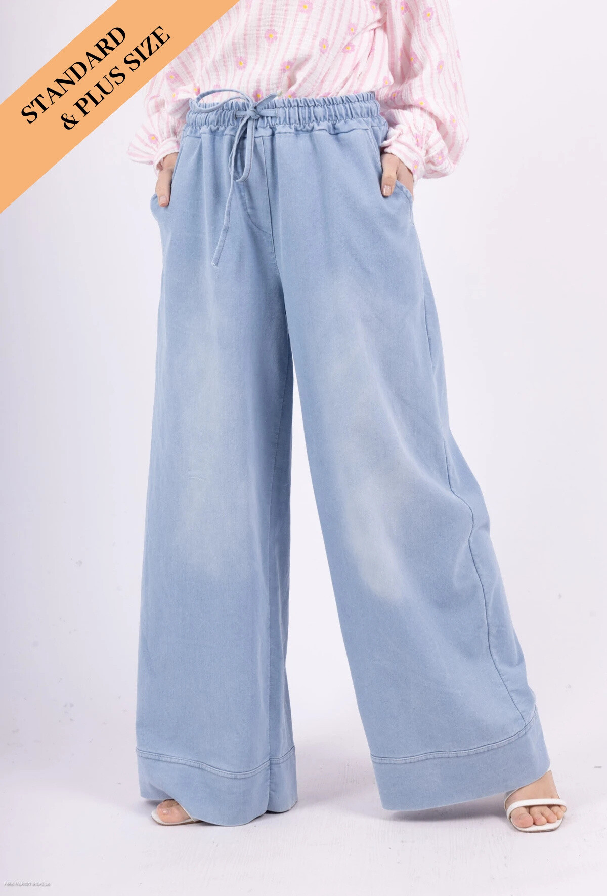 Wholesaler Pépouz' Paris - Large elastic denim pants