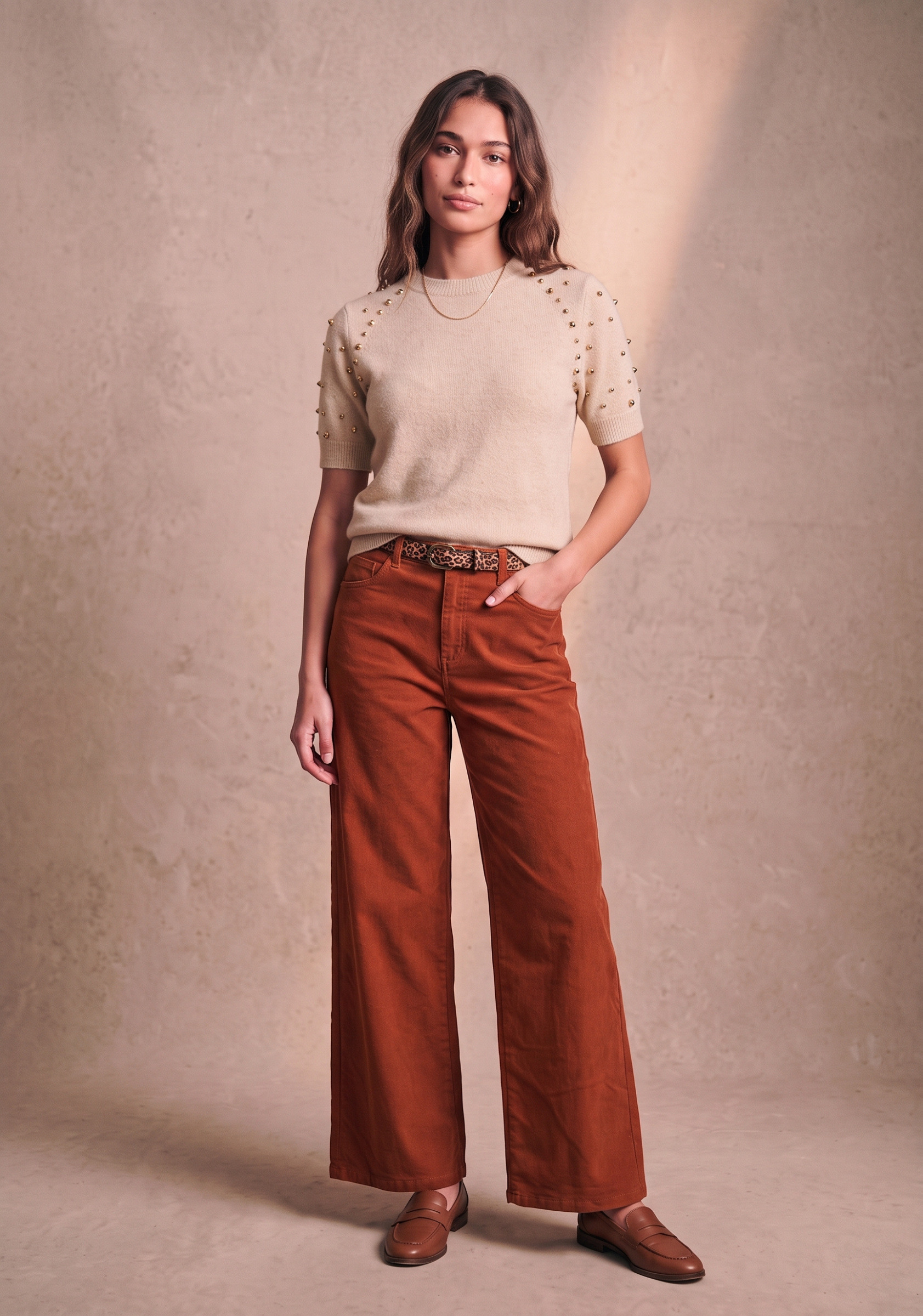 Grossista Pépouz' Paris - Pantaloni larghi da donna in cotone con taglio fluido e vita elasticizzata