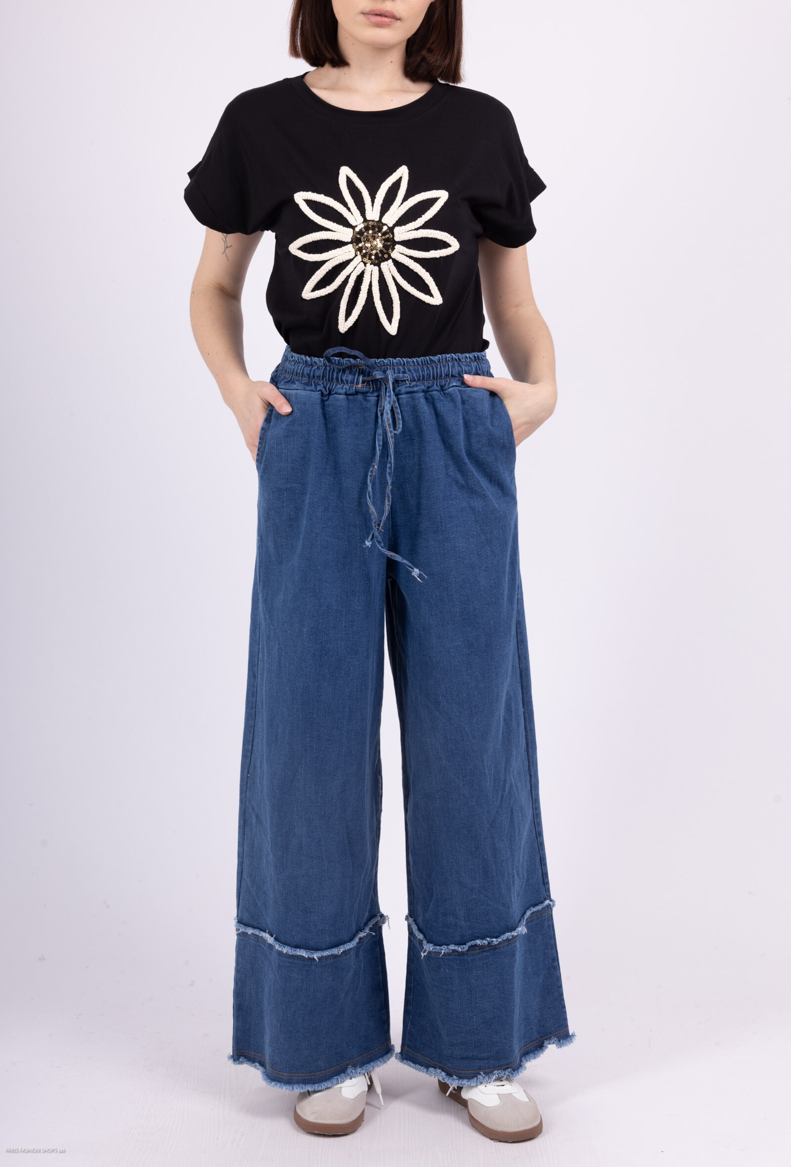 Wholesaler Pépouz' Paris - Denim Pants Fringe Effect 99% Cotton