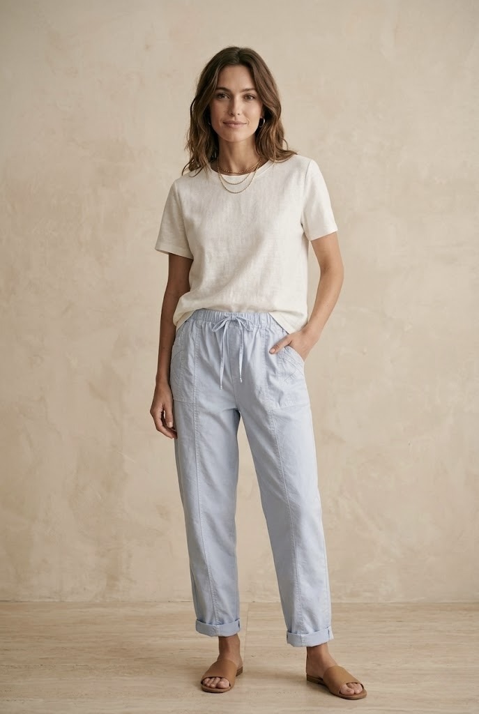 Mayorista Pépouz' Paris - Pantalones de algodón de corte recto con cintura elástica